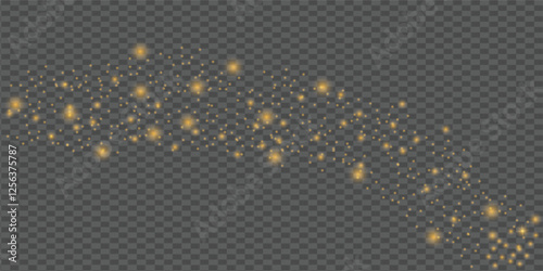  gold light sparkle star, Abstract star light for background. Vector golden sparkling falling star. Stardust trail. Cosmic glittering wave