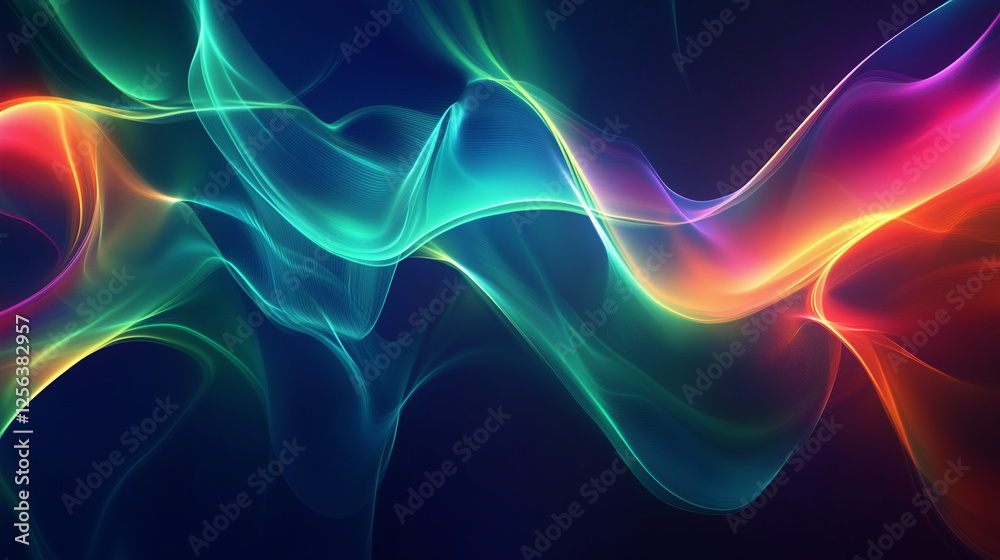 Futuristic abstract background with glowing data streams forming a growth chart, blending blue, green, and orange for a modern corporate look. Futuristic abstract background with glowing data streams forming a growth chart, blending blue, green, and orange for a modern corporate look.