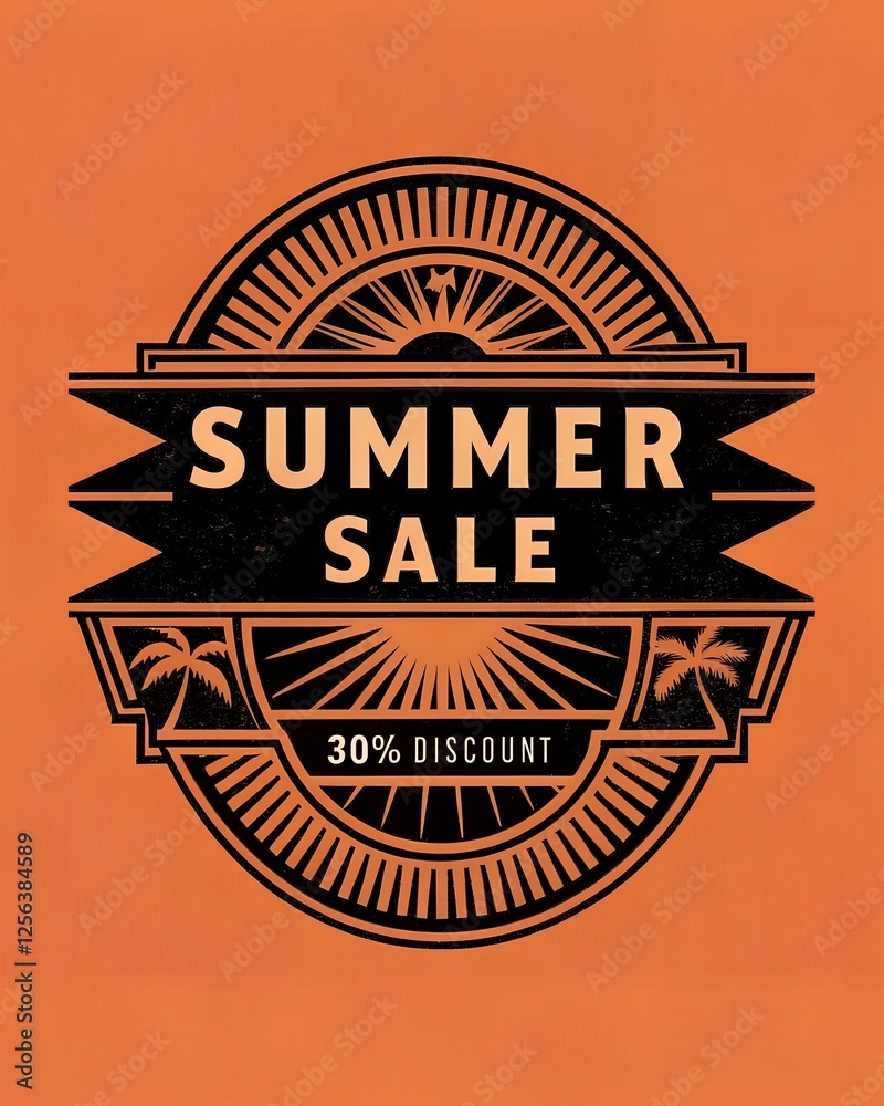 Obraz premium summer sale 30% discount poster advertising, poster, shop ,business