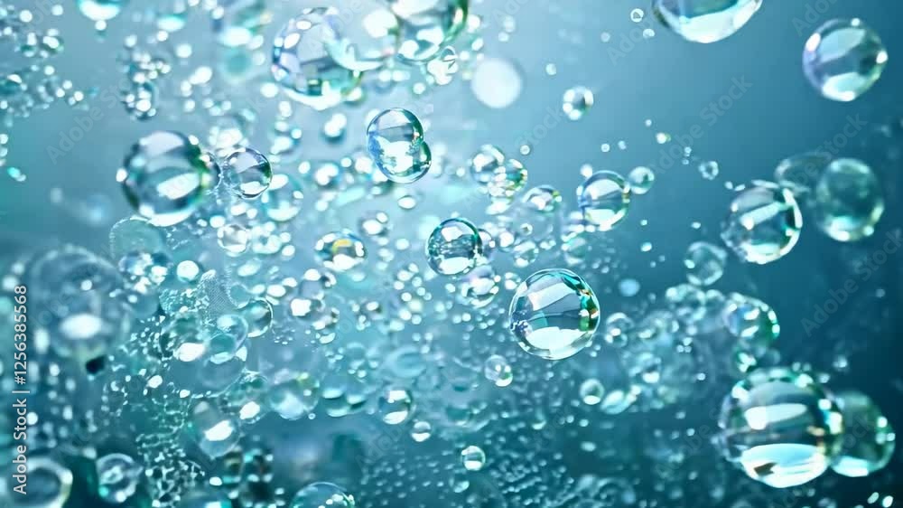 custom made wallpaper toronto digitalMicroscopic view of molecular interaction and transformation into liquid particles. Biotechnology, nanoscience, and medical research visualization.