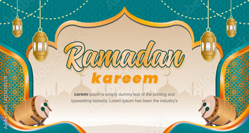 ramadan kareem greeting background template