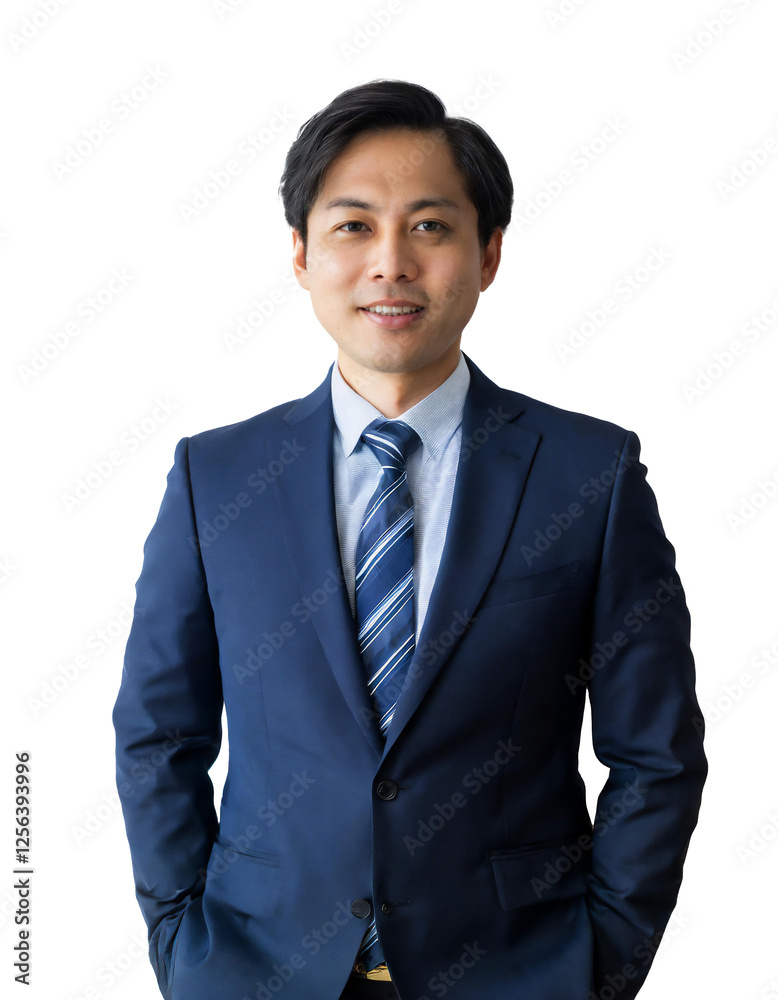 Portrait of only one Man. White Background. Portrait of only one Man. White Background.