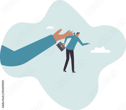 Company lay off employees due to Coronavirus COVID-19 pandemic causing economic recession.business concept.flat character.