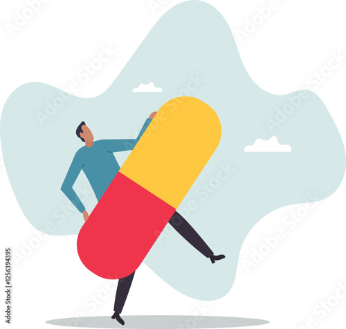 Medical debt, health care and treatment cost from Covid-19 disease,business concept.flat character.