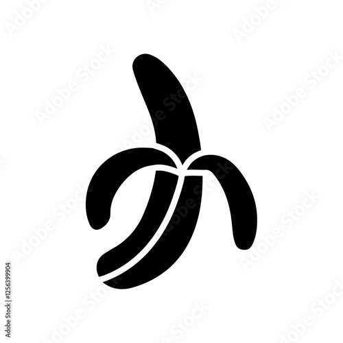 banana icon Simple thin line logo