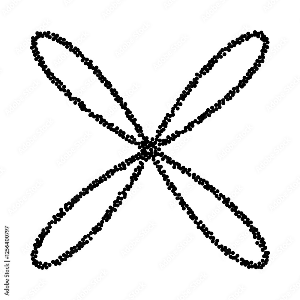 flower abstract shape y2k. vector illustration in trendy retro futuristic style isolated on white background.