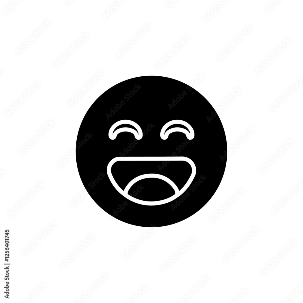 happy emoji icon Simple thin line logo happy emoji icon Simple thin line logo