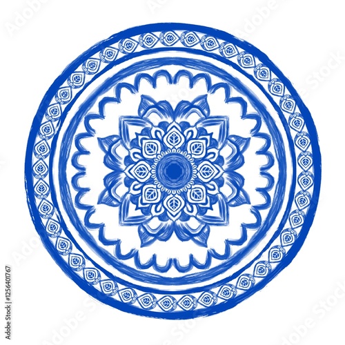 Hand drawn floral design round leaves frame with textured line. botanical, natural theme. for decoration, wallpaper, background, home decor, ceramic, fabric, tile.