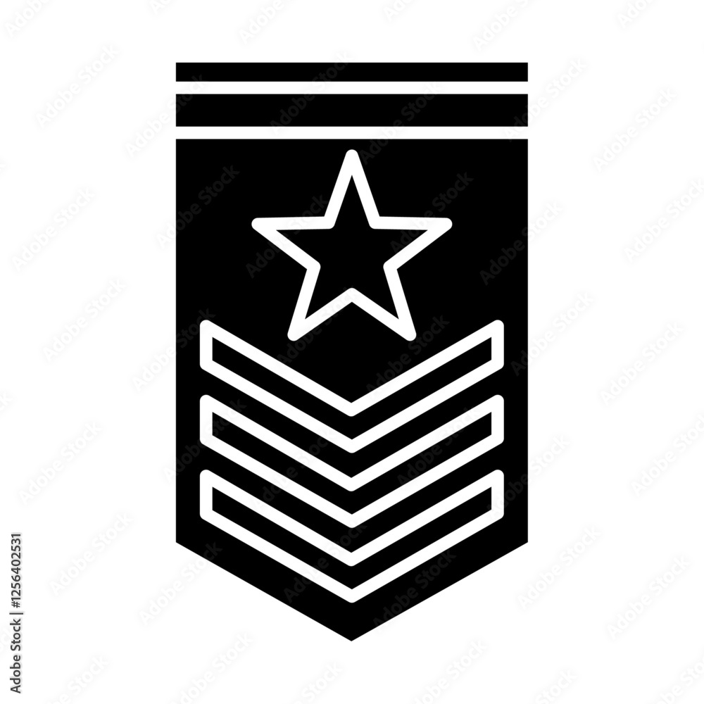 military badge icon Simple thin line logo military badge icon Simple thin line logo