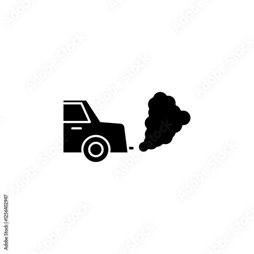 no car smoke icon Simple thin line logo