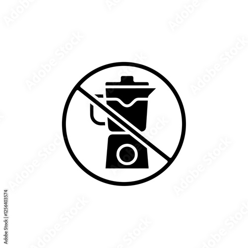 no juicer icon Simple thin line logo