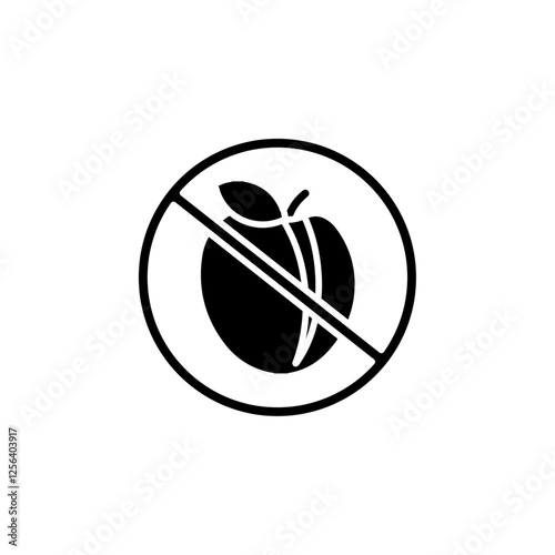 no plum icon Simple thin line logo
