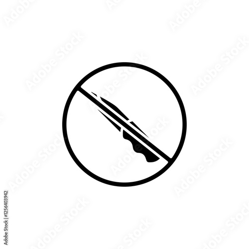 no pocket knife icon Simple thin line logo