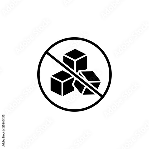 no sugar icon Simple thin line logo