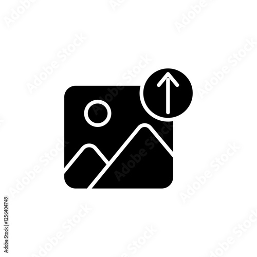 photo upload icon Simple thin line logo