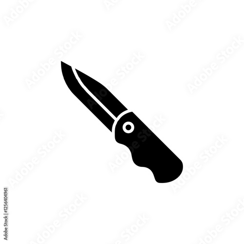 pocket knife icon Simple thin line logo
