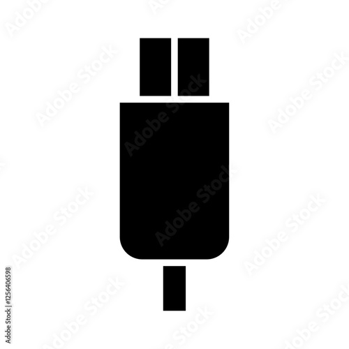 usb type c icon Simple thin line logo