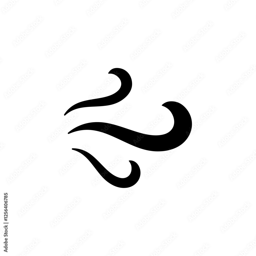 wind icon Simple thin line logo wind icon Simple thin line logo