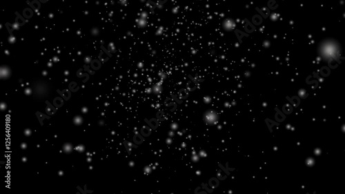 Winter Snow, Falling snow animation loop Slow motion