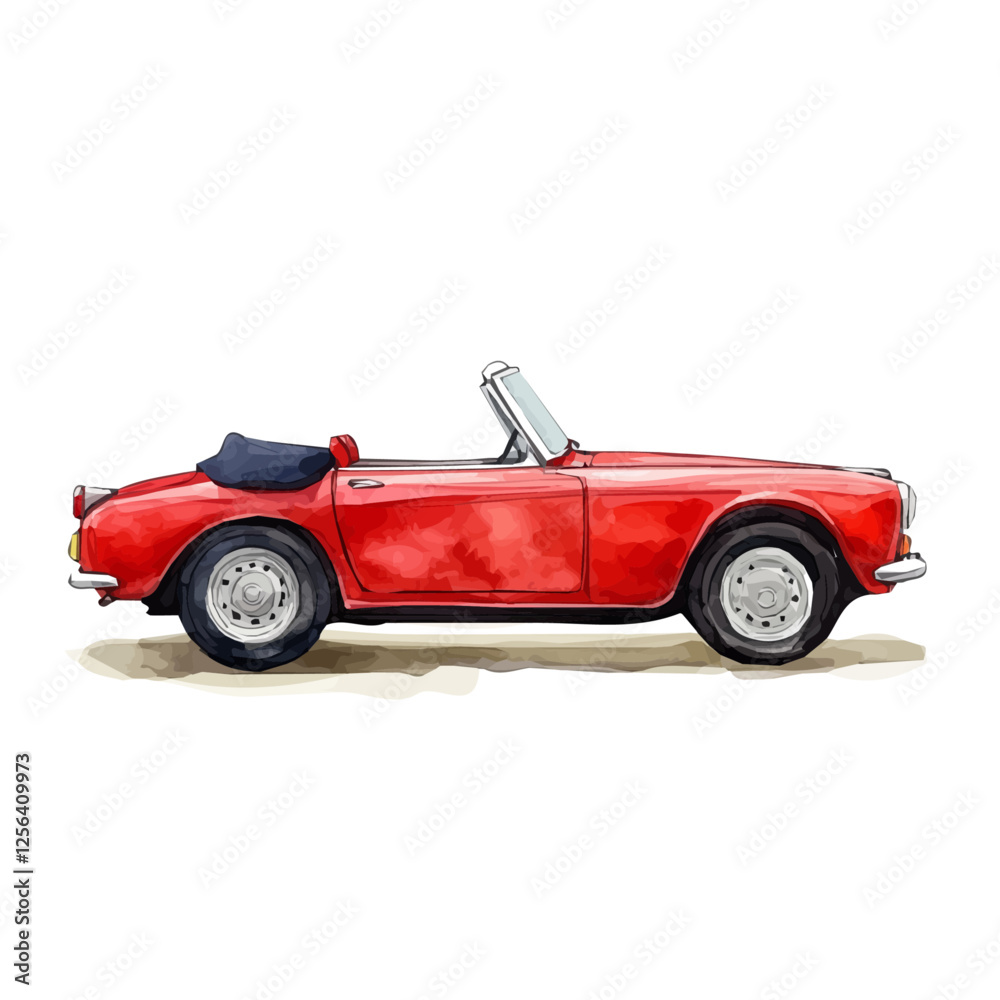 custom made wallpaper toronto digitalTriumph TR6 Watercolor Flat Illustration | Classic Sports Car Artwork for Logos & Digital Designs