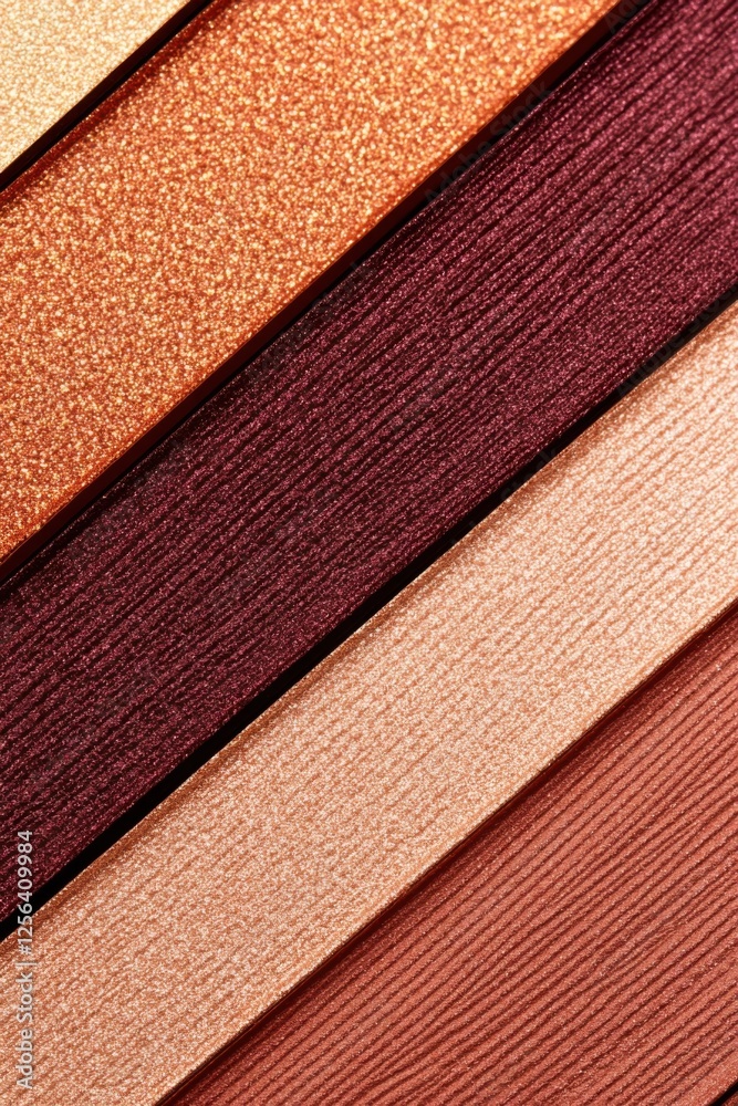 Fototapeta premium Vibrant close-up of rich burgundy eyeshadow showcasing detailed textures and luxurious finishes in a well-lit setting