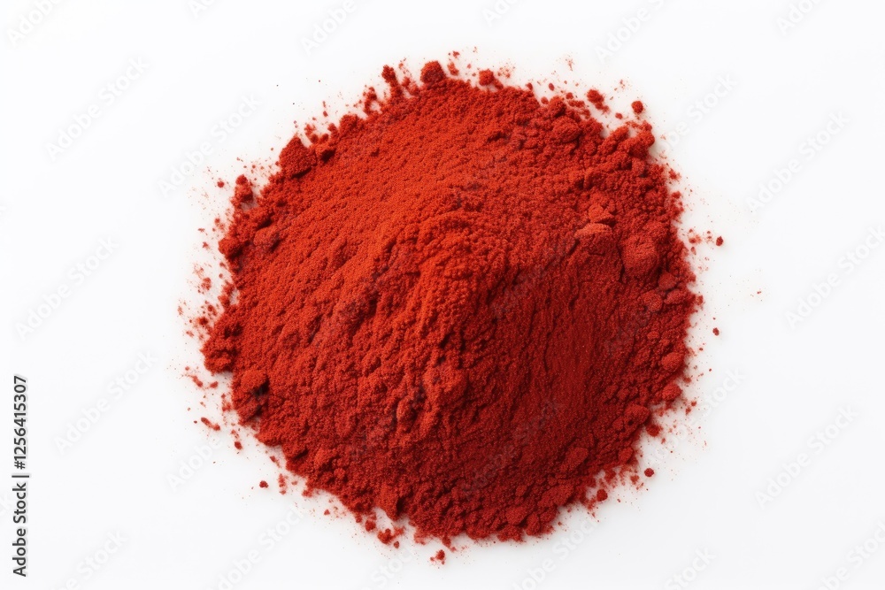 Red hot chili pepper isolated on white background, top view, flat lay with a pile or heap Red hot chili pepper isolated on white background, top view, flat lay with a pile or heap