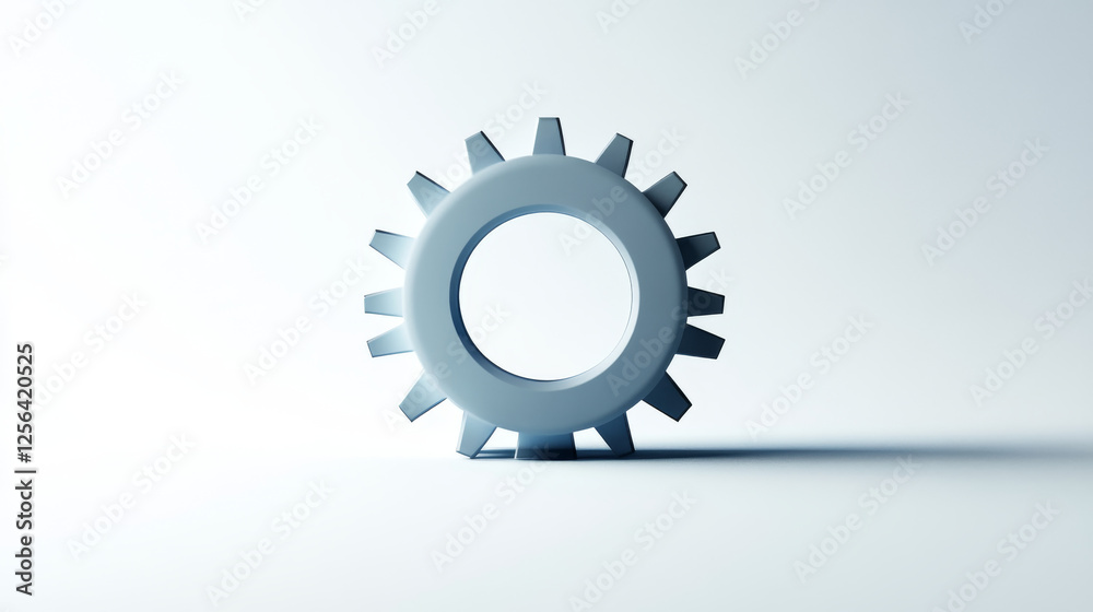 The gear icon. It is isolated on a light background. Vector illustration. The gear icon. It is isolated on a light background. Vector illustration.