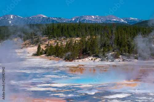 Tableau sur toile The porcelain basin at Norris Geyser Basin, Yellowstone National Park