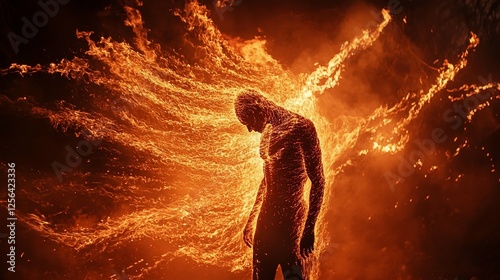 Fiery Humanoid: Embodiment of Inferno