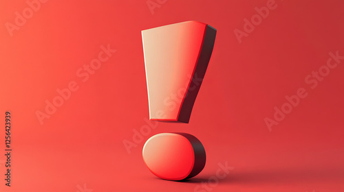 3D exclamation mark