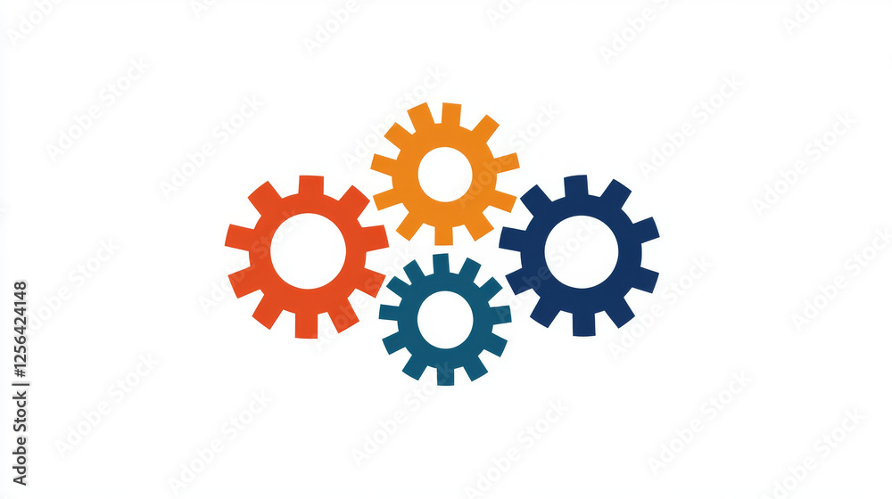 The head vector logo of gears. Brand logo in the form of gears The head vector logo of gears. Brand logo in the form of gears