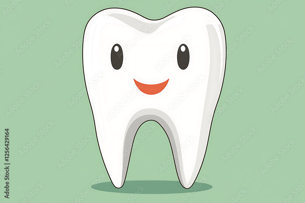 A clean and modern vector illustration of a tooth, featuring smooth lines and minimalistic design A clean and modern vector illustration of a tooth, featuring smooth lines and minimalistic design