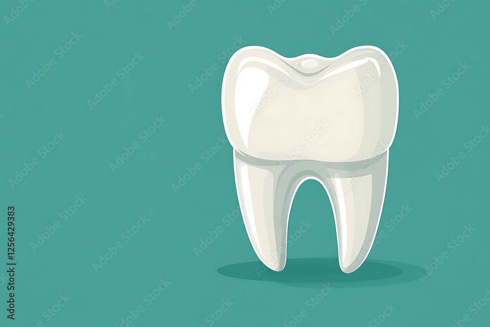 A clean and modern vector illustration of a tooth, featuring smooth lines and minimalistic design A clean and modern vector illustration of a tooth, featuring smooth lines and minimalistic design