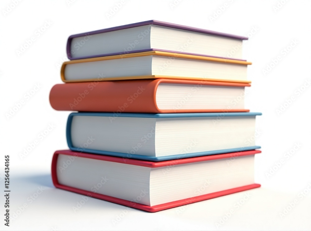 3D Rendered Stack of Books - High-Quality Illustration 3D Rendered Stack of Books - High-Quality Illustration