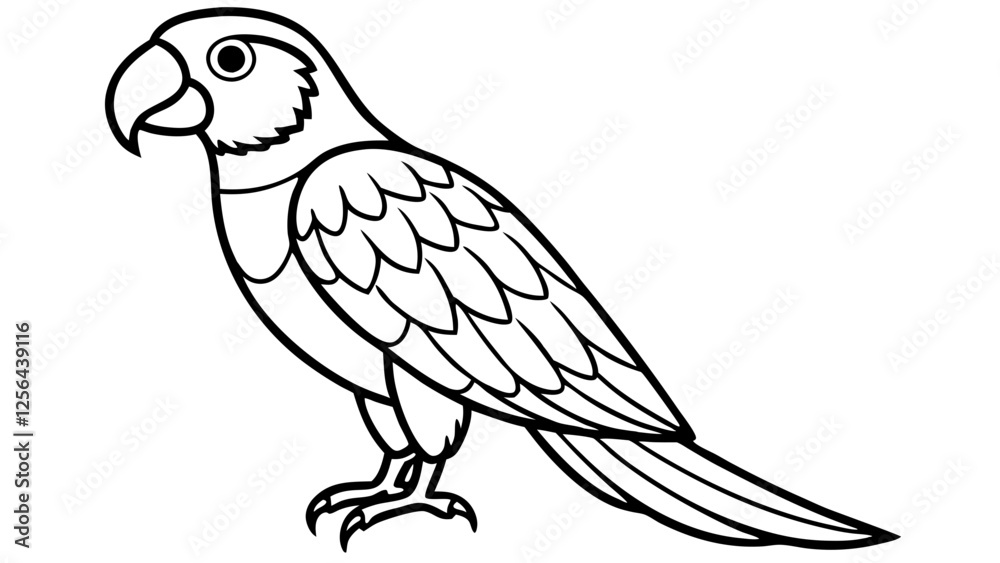 Obraz premium parrot on white background