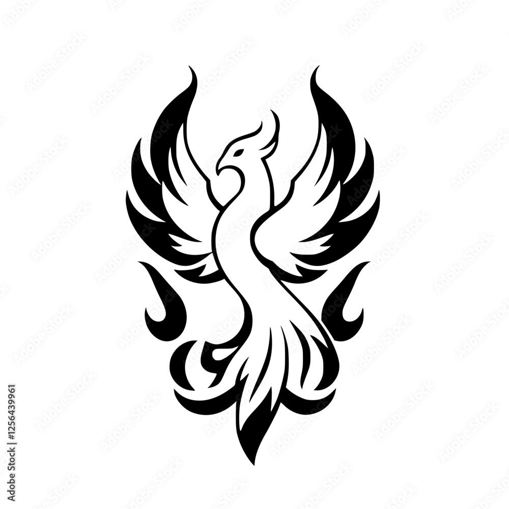 Phoenix Phoenix rises, A Phoenix rises, phoenix stylized icon, black and white over white background, symbol, rising phoenix, rise of black flames of fire,simple logo, phoenix black silhouette and w Phoenix Phoenix rises, A Phoenix rises, phoenix stylized icon, black and white over white background, symbol, rising phoenix, rise of black flames of fire,simple logo, phoenix black silhouette and w