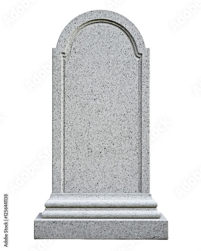White headstone with a grey base
