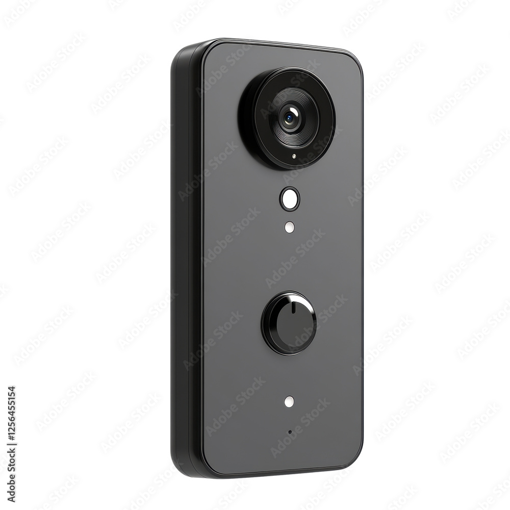 Obraz premium Sleek Smart Doorbell Camera with Modern Design