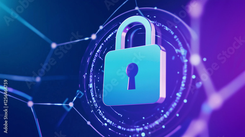 Exploring the concept of cyber security and online data protection with tacit encryption software, this animation represents the ongoing digital transformation and how technologica photo