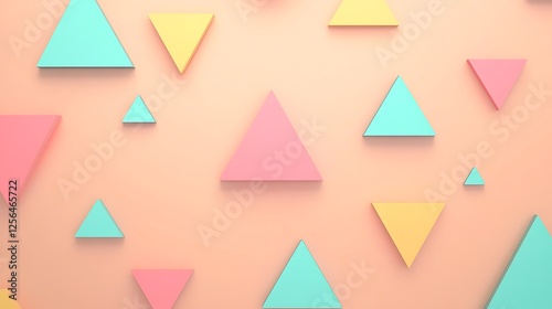 Free Download Pastel Triangles Abstract Geometric Background Design - GFXLoad