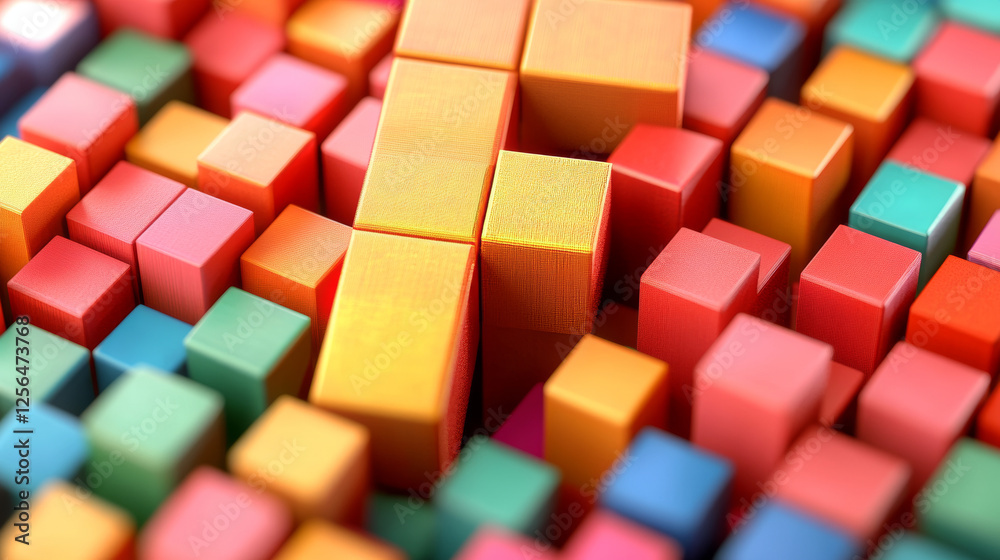 F letter of cubes F letter of cubes