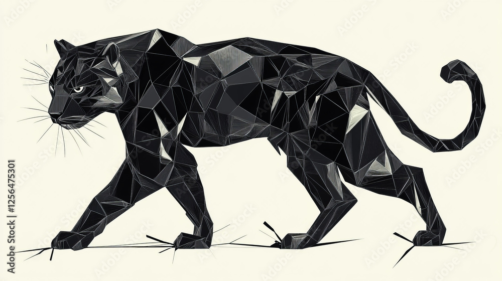 Obraz premium Vector logo Panther