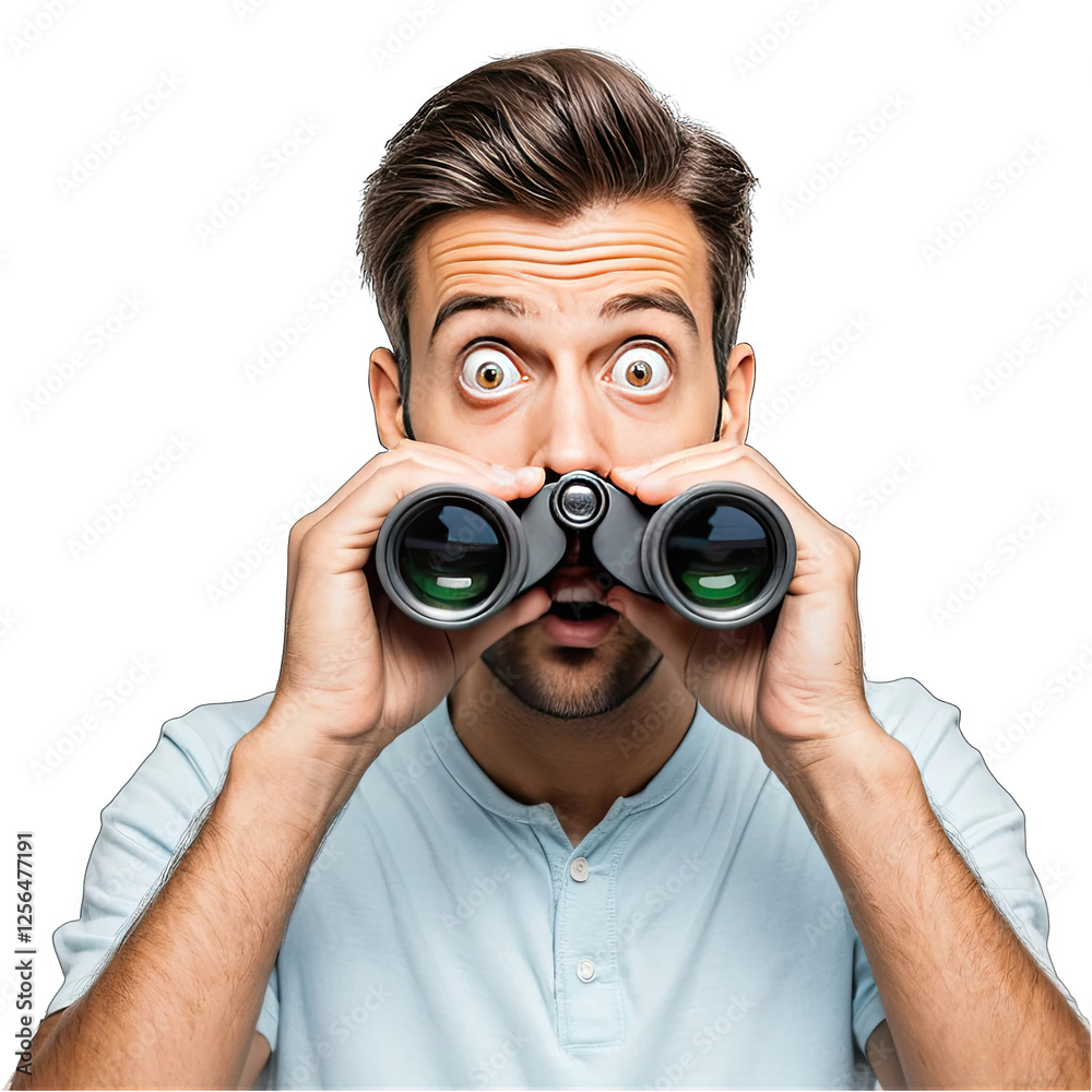 man with binoculars man with binoculars