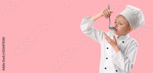 Cute little chef with ladle...