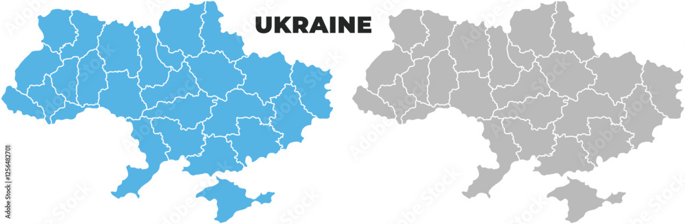 Ukraine simple maps flat illustration Ukraine simple maps flat illustration
