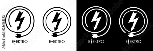 Electricity logo, Electric logo design template