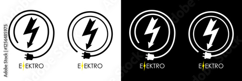 Electricity logo, Electric logo design template