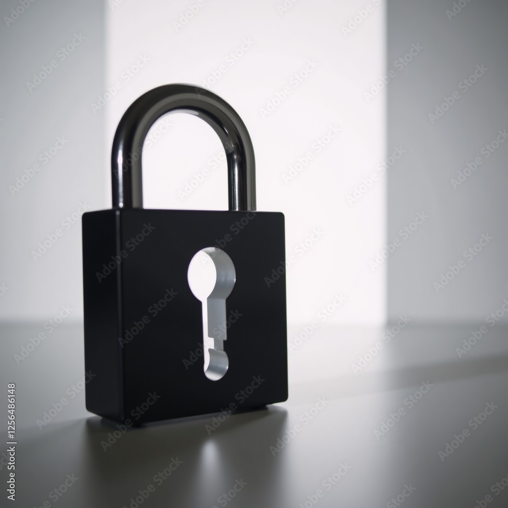 Fototapeta premium Cybersecurity puzzle depicted by a question mark lock symbol
