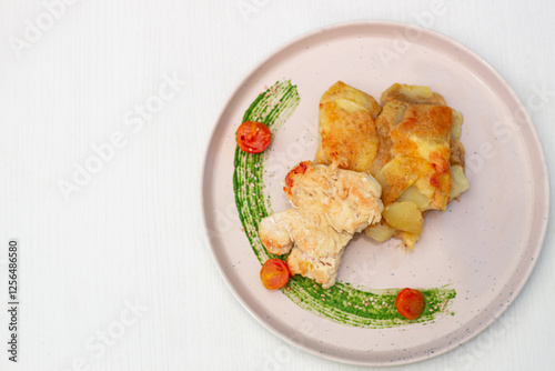 Schilderij op canvas gratín de papas con pollo 2