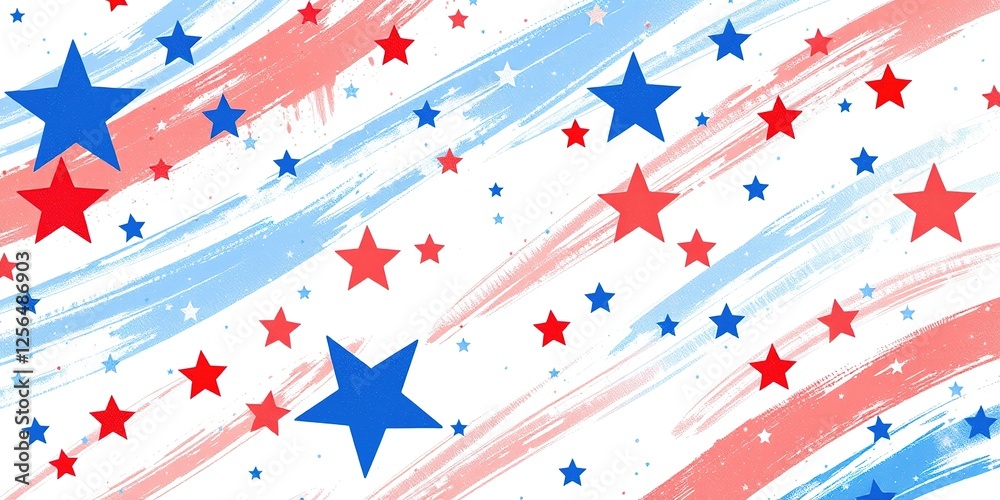 Fototapeta premium Stars and Stripes Memorial Day Spray Paint Backgrounds